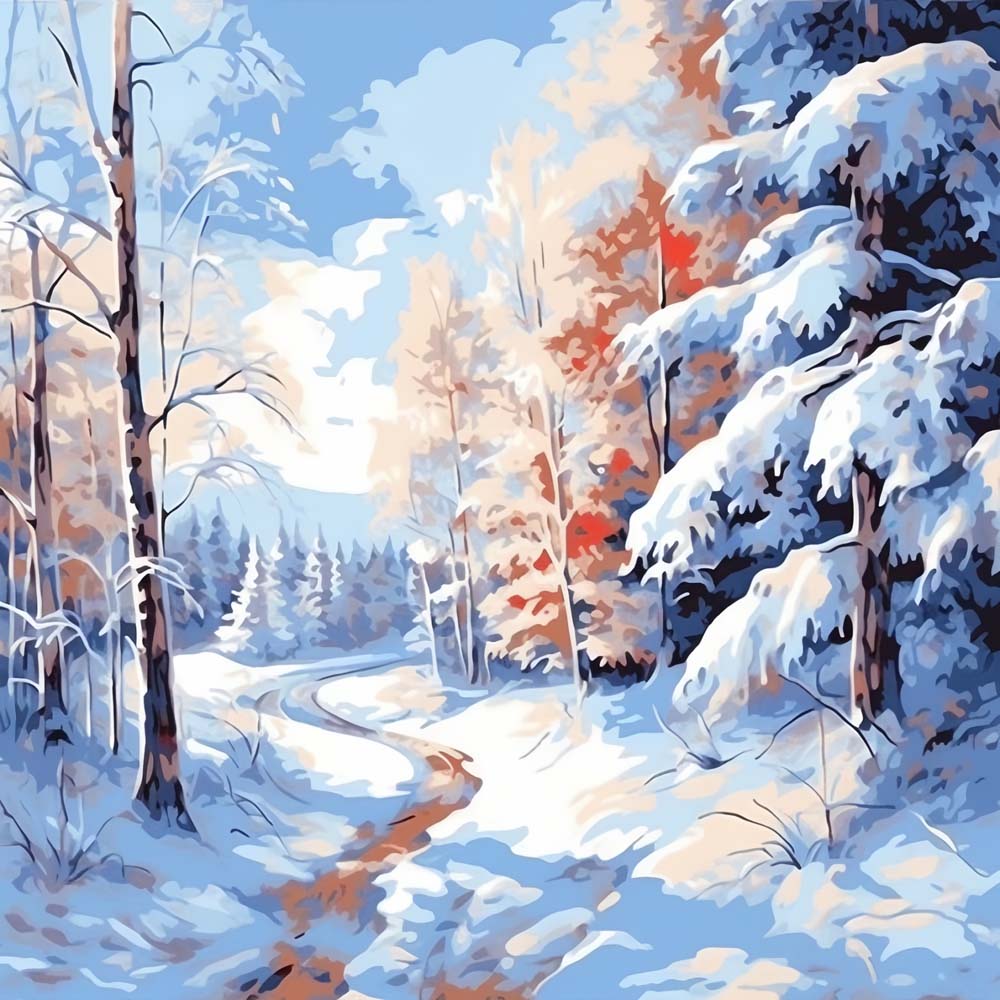 Snow Forest Paint by Numbers