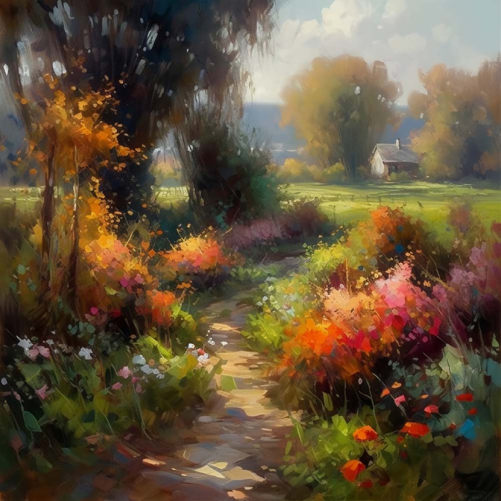 Spring Landscape Paint by Numbers