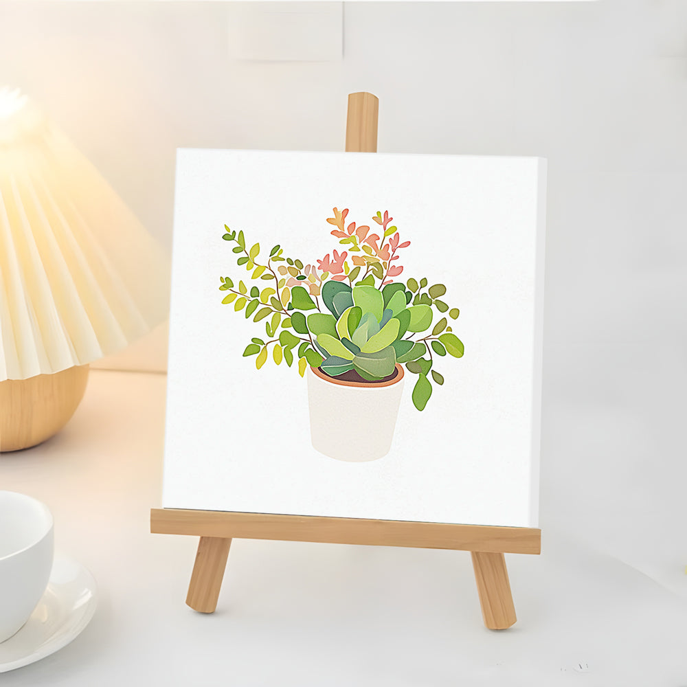 Succulent Potted Plants Mini Paint by Numbers