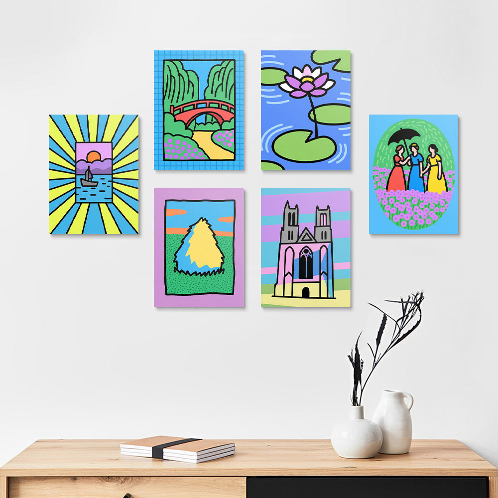 Summer Travel 6 Pieces Mini Paint by Numbers