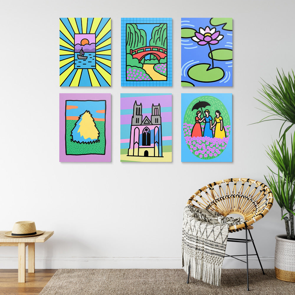 Summer Travel 6 Pieces Mini Paint by Numbers