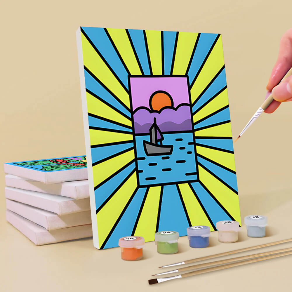 Summer Travel 6 Pieces Mini Paint by Numbers