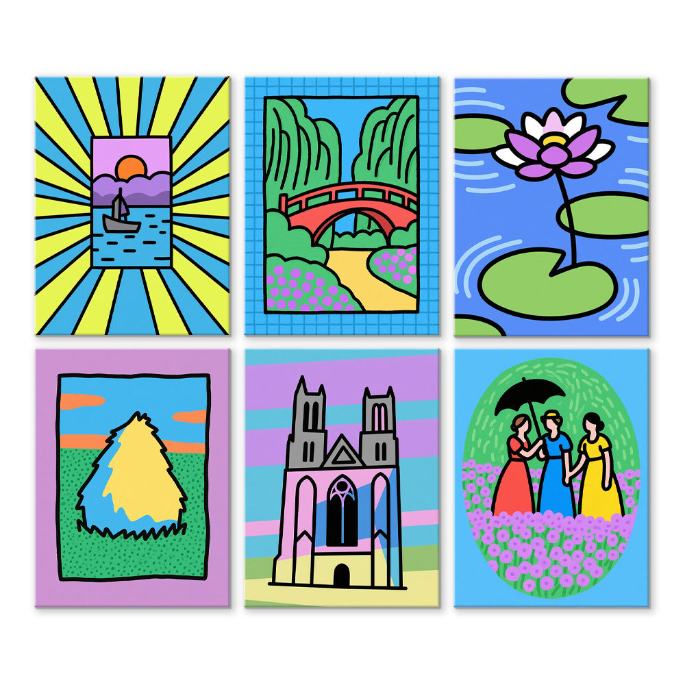 Summer Travel 6 Pieces Mini Paint by Numbers