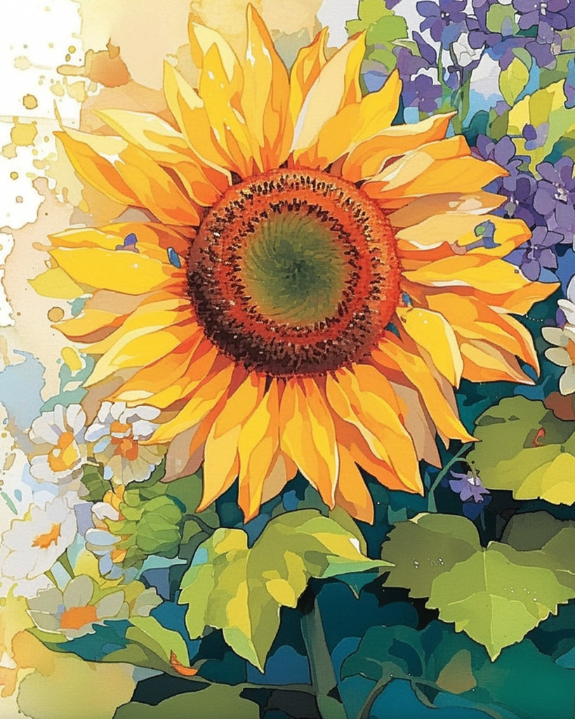 Sunflower Paint by Numbers