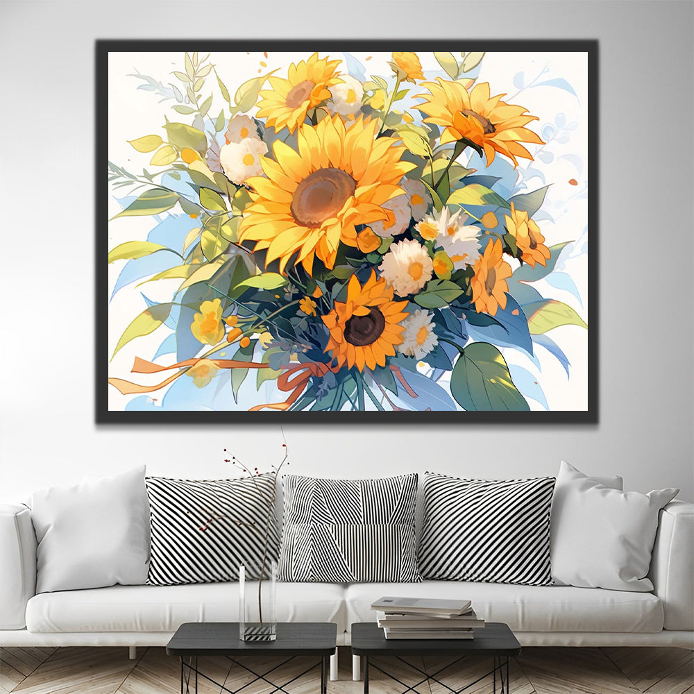 Sunflowers Bouquet Paint by Numbers