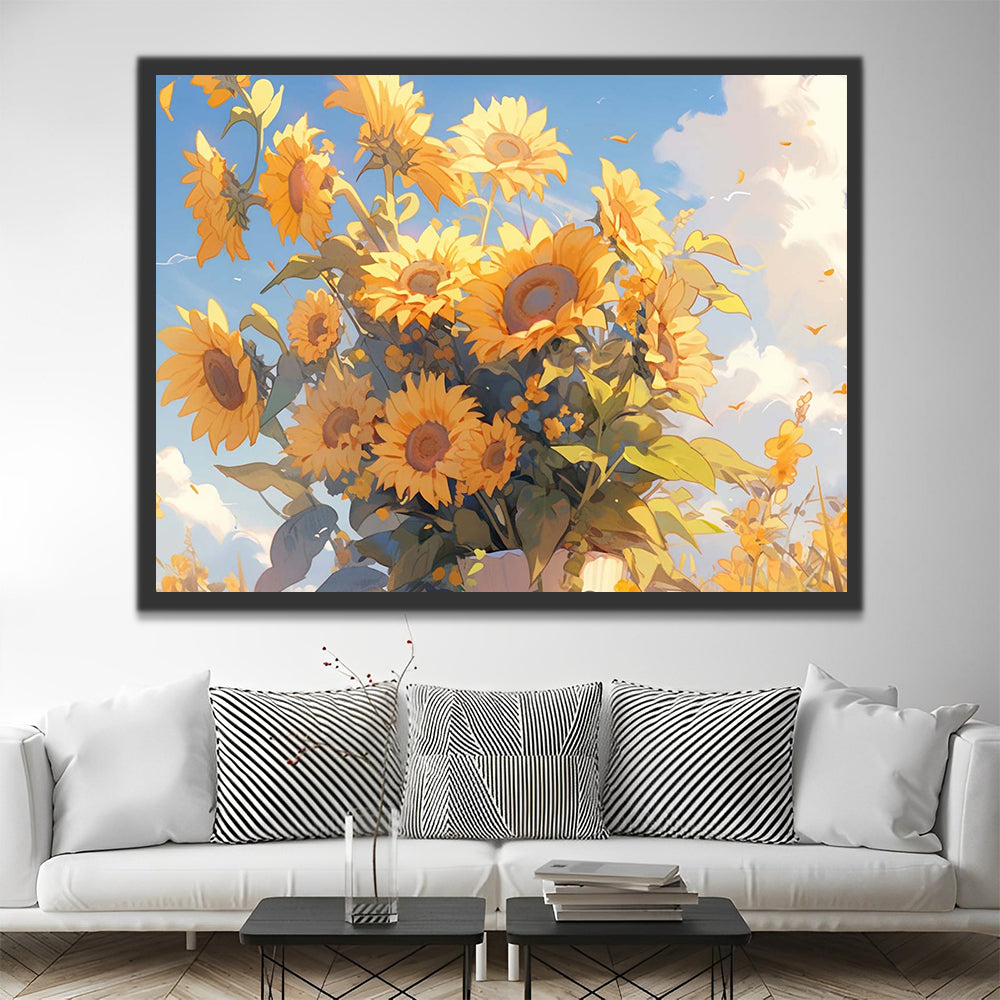 Sunflowers Bouquet Paint by Numbers