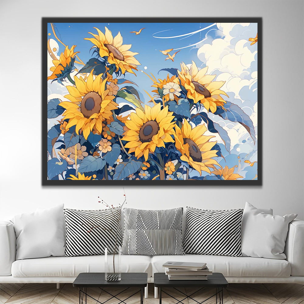 Sunflowers Paint by Numbers