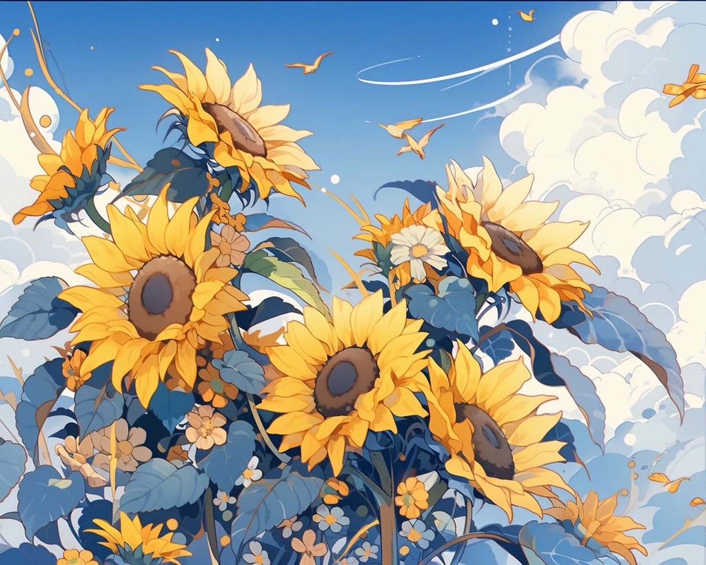 Sunflowers Paint by Numbers