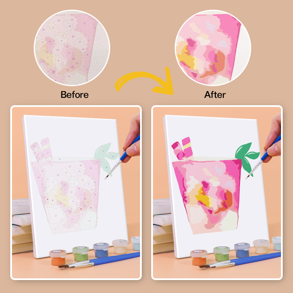 Sweet Cocktail 6 Pieces Mini Paint by Numbers