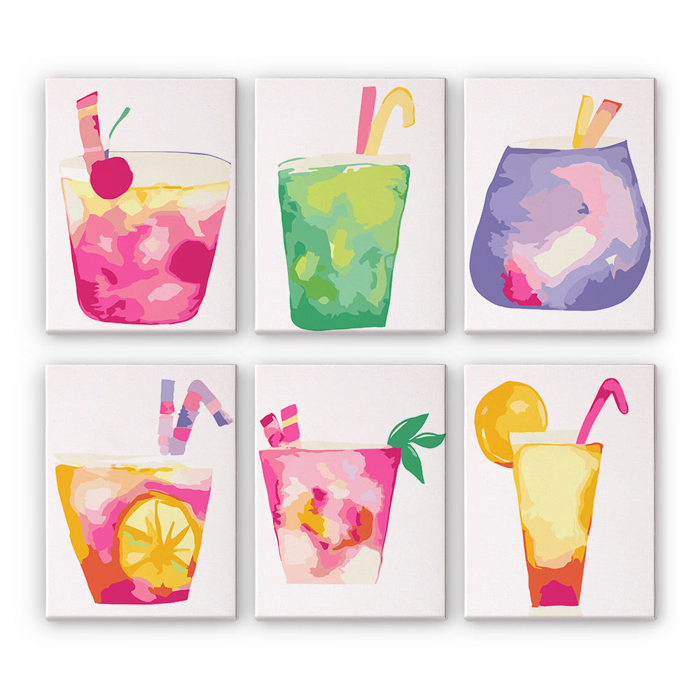 Sweet Cocktail 6 Pieces Mini Paint by Numbers