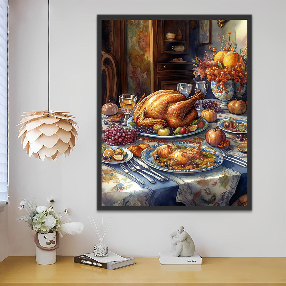 Thanksgiving Feast Paint by Numbers