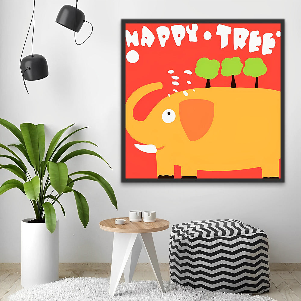 Trees on the Elephant Paint by Numbers for Kids