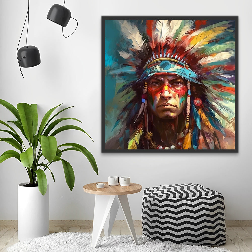 Tribal Man Paint by Numbers