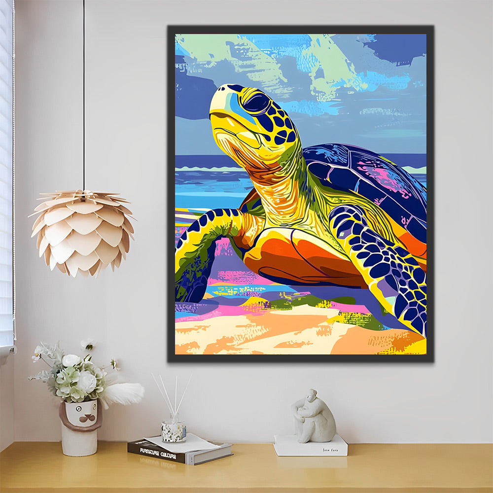 Turtle on the Coast Paint by Numbers