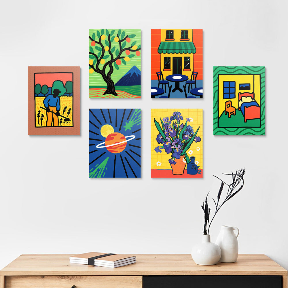 Van Gogh's Classic Paintings 6 Pieces Mini Paint by Numbers