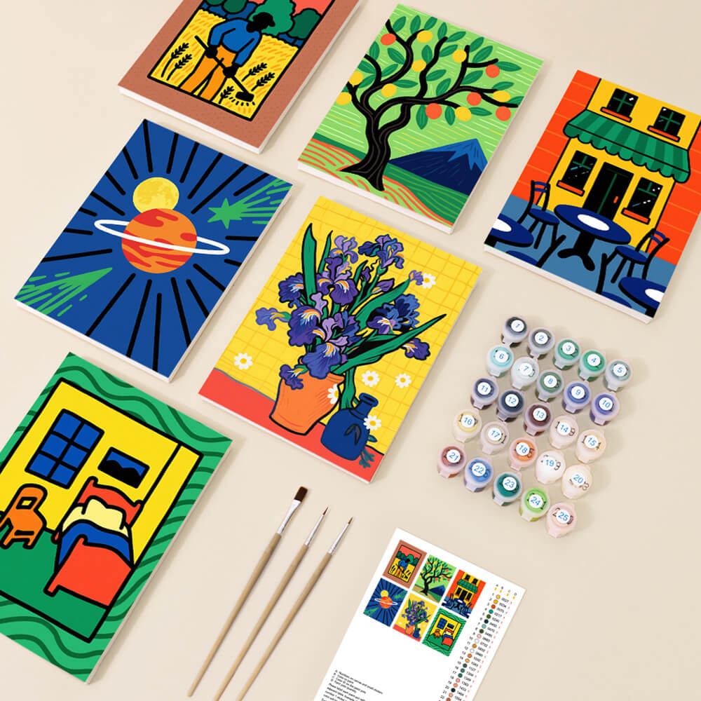 Van Gogh's Classic Paintings 6 Pieces Mini Paint by Numbers