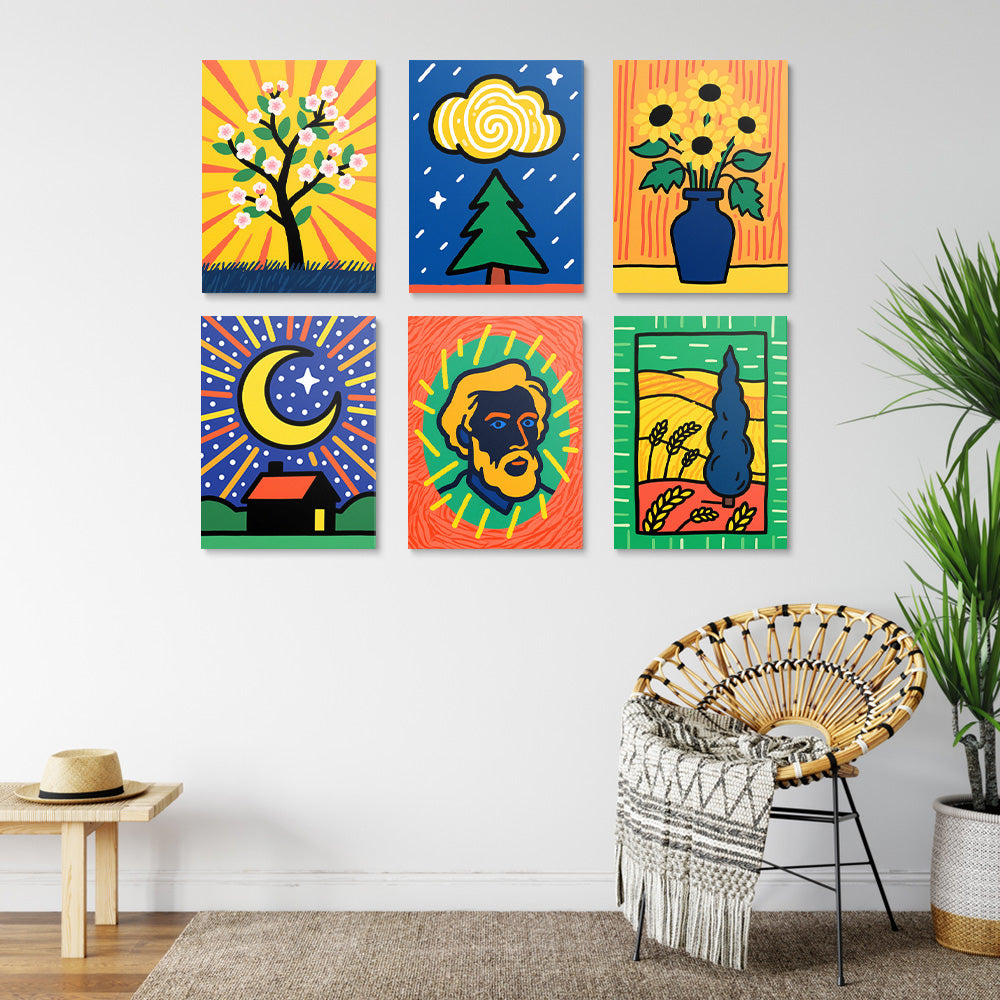 Van Gogh's Classic Works 6 Pieces Mini Paint by Numbers