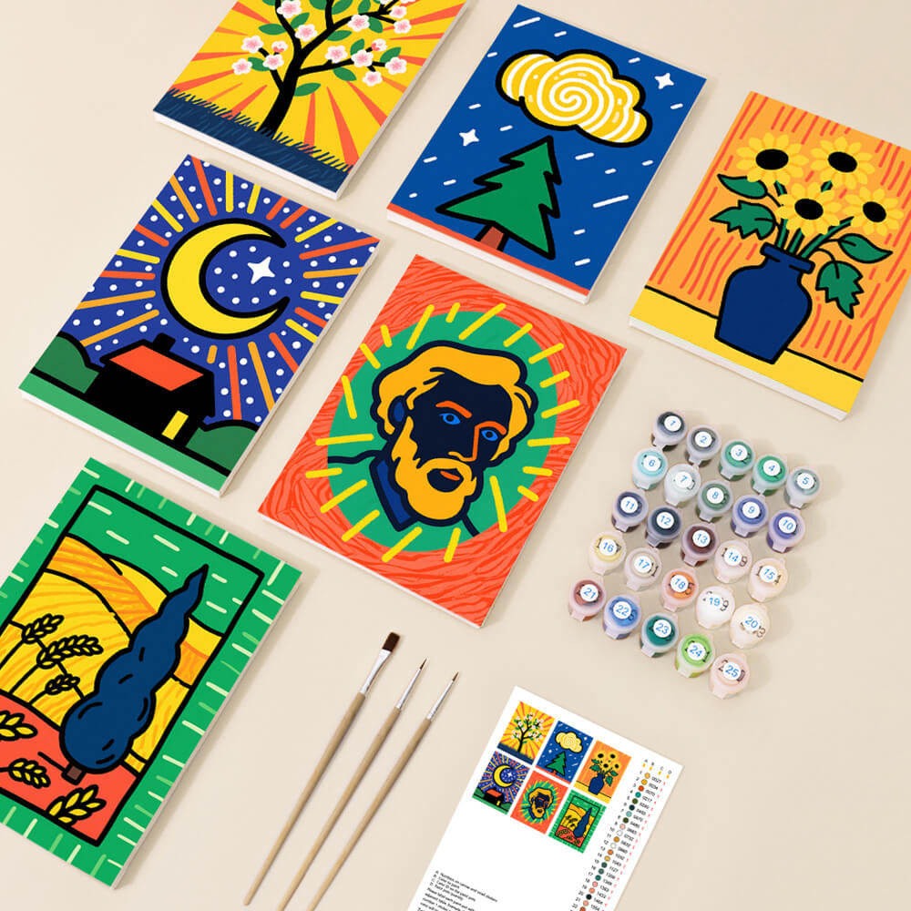Van Gogh's Classic Works 6 Pieces Mini Paint by Numbers