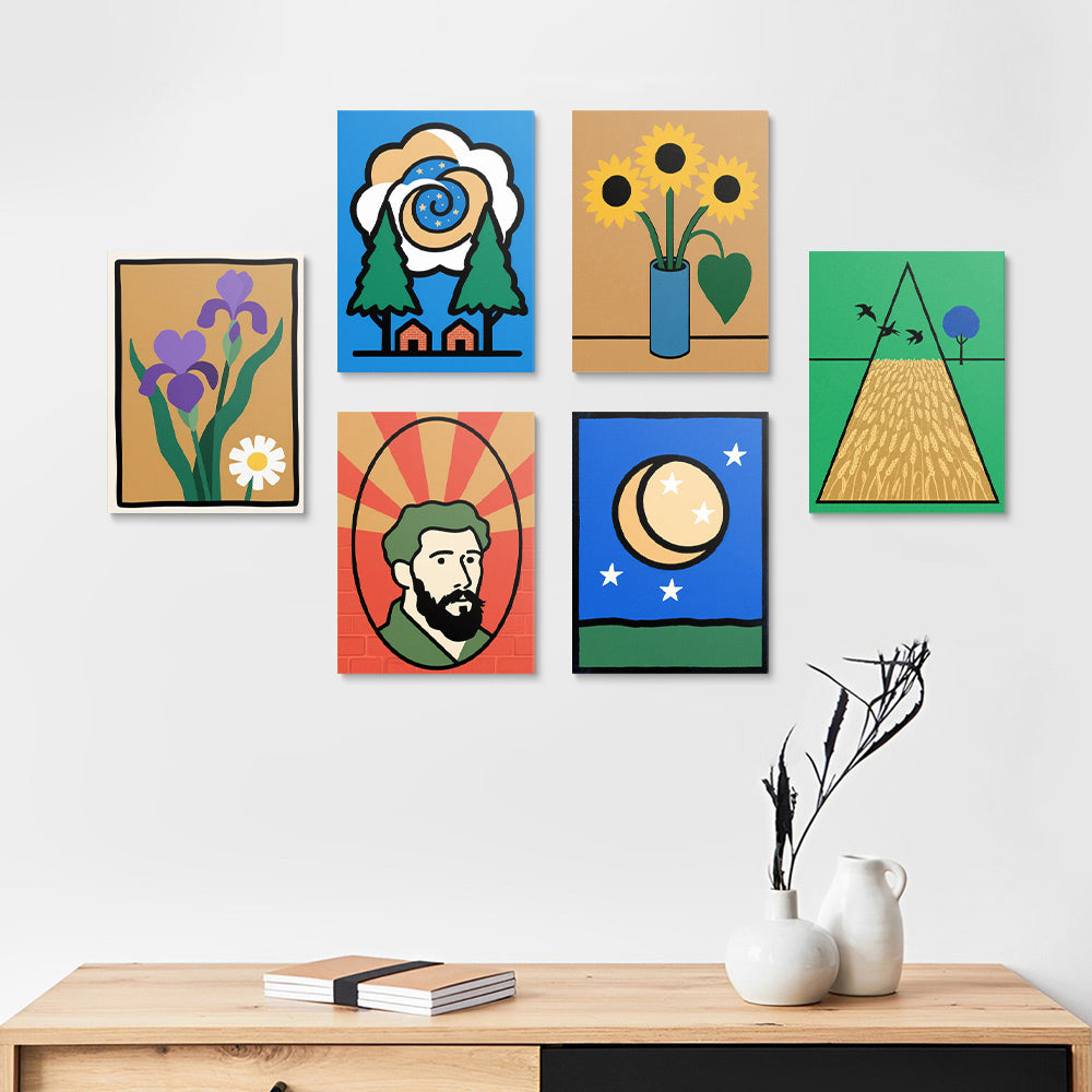 Van Gogh's Great Works 6 Pieces Mini Paint by Numbers