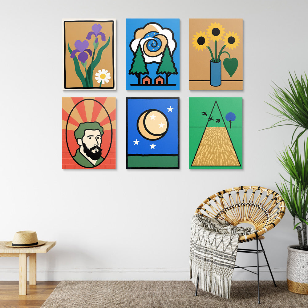 Van Gogh's Great Works 6 Pieces Mini Paint by Numbers