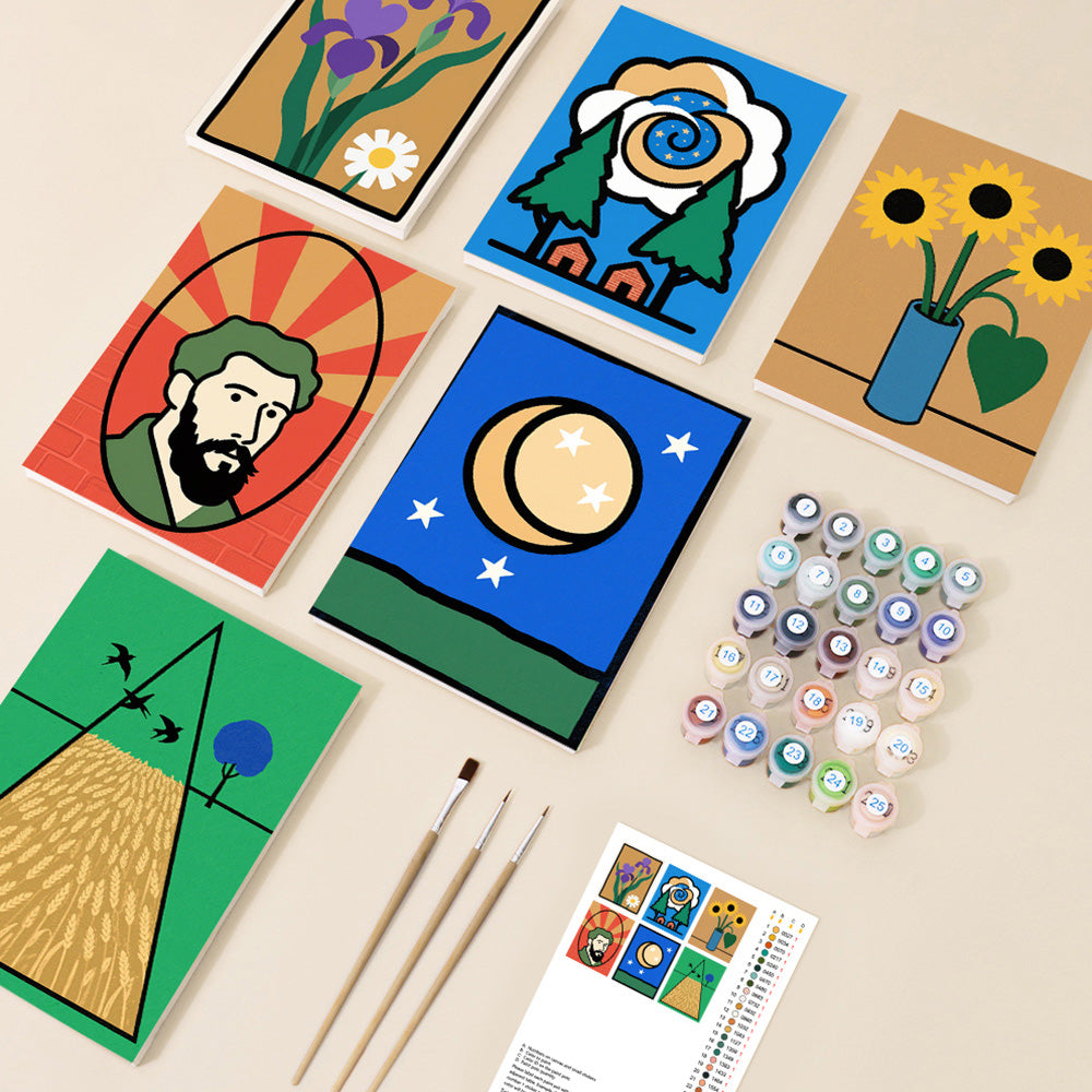 Van Gogh's Great Works 6 Pieces Mini Paint by Numbers