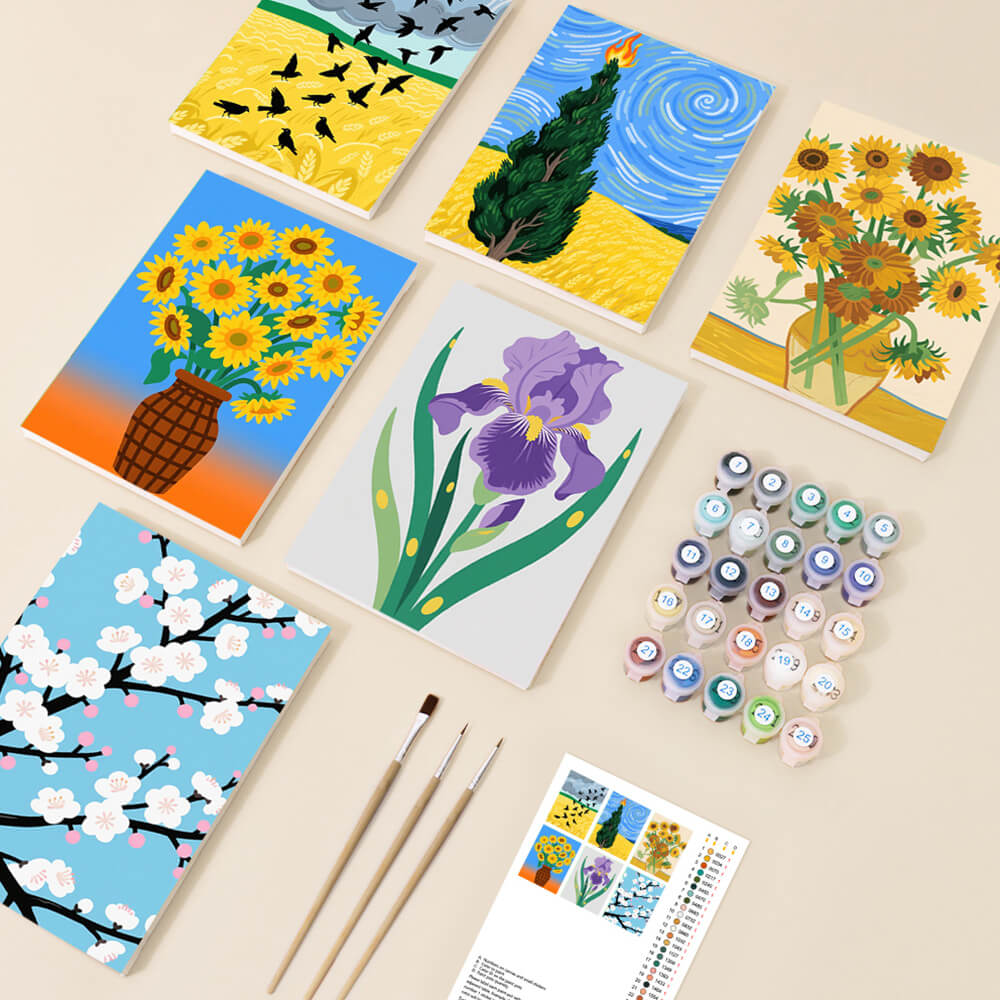 Van Gogh's Masterpieces 6 Pieces Mini Paint by Numbers
