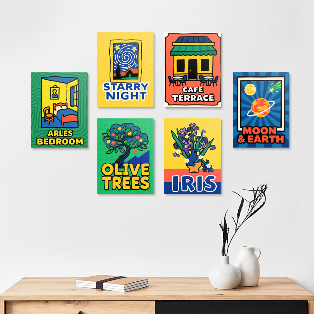 Van Gogh's Paintings 6 Pieces Mini Paint by Numbers 