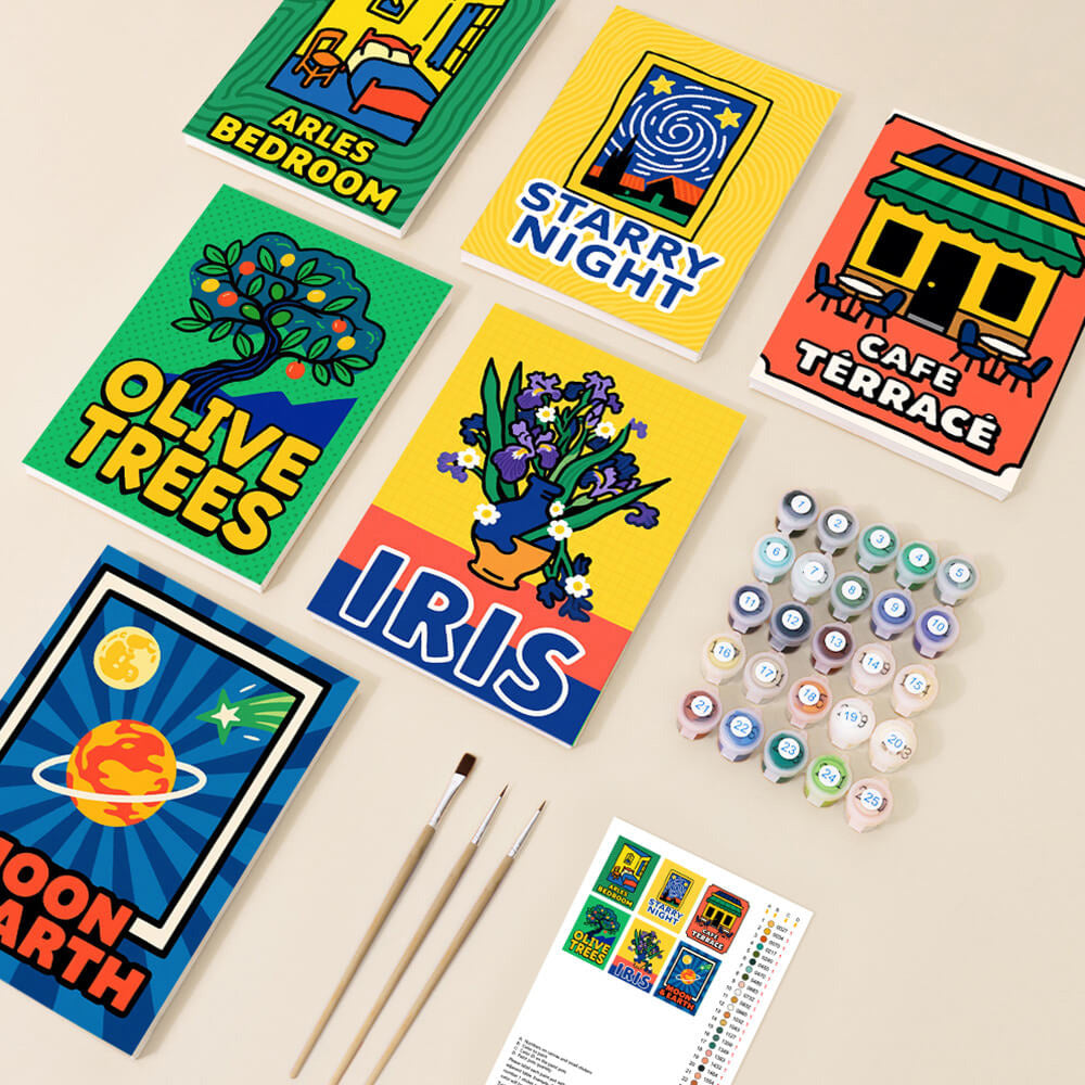 Van Gogh's Paintings 6 Pieces Mini Paint by Numbers 