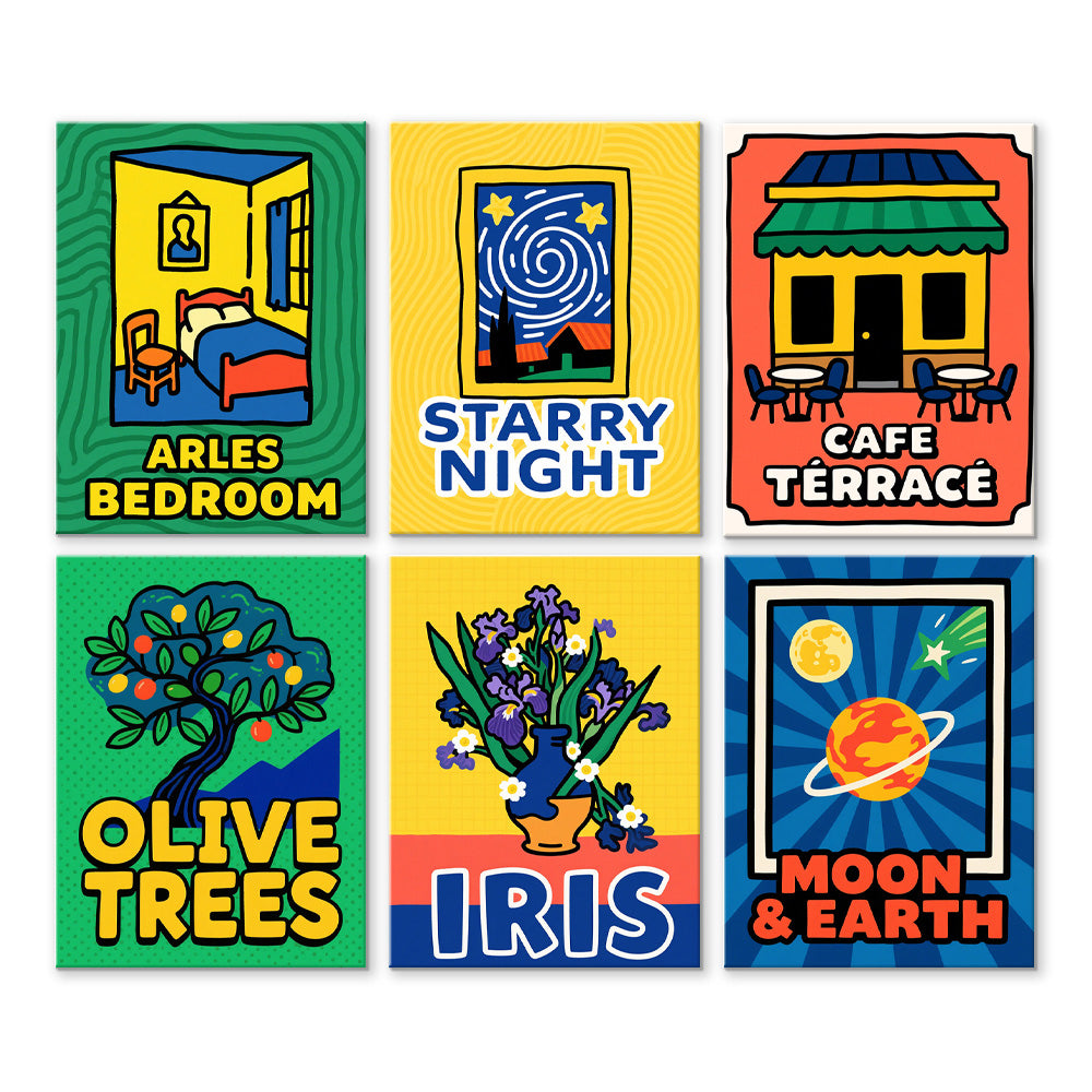 Van Gogh's Paintings 6 Pieces Mini Paint by Numbers 