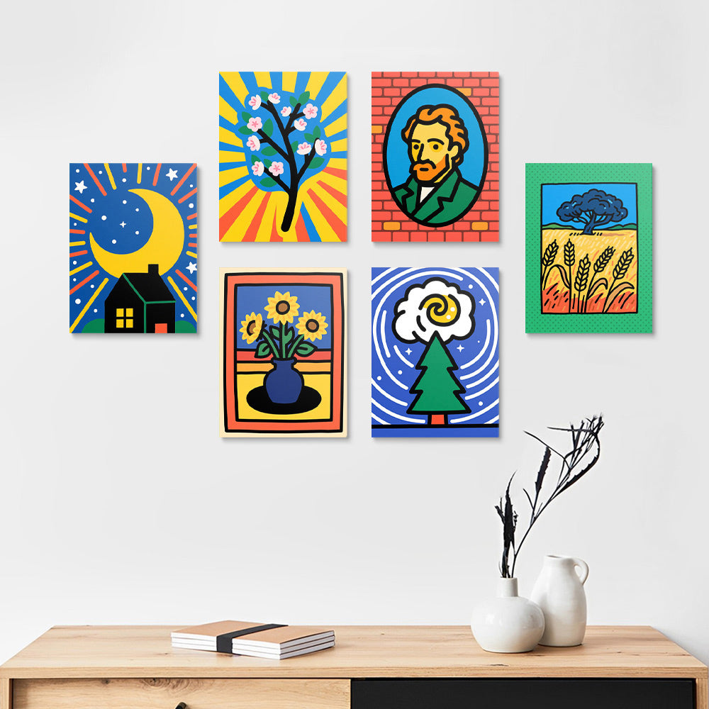 Van Gogh's Works 6 Pieces Mini Paint by Numbers