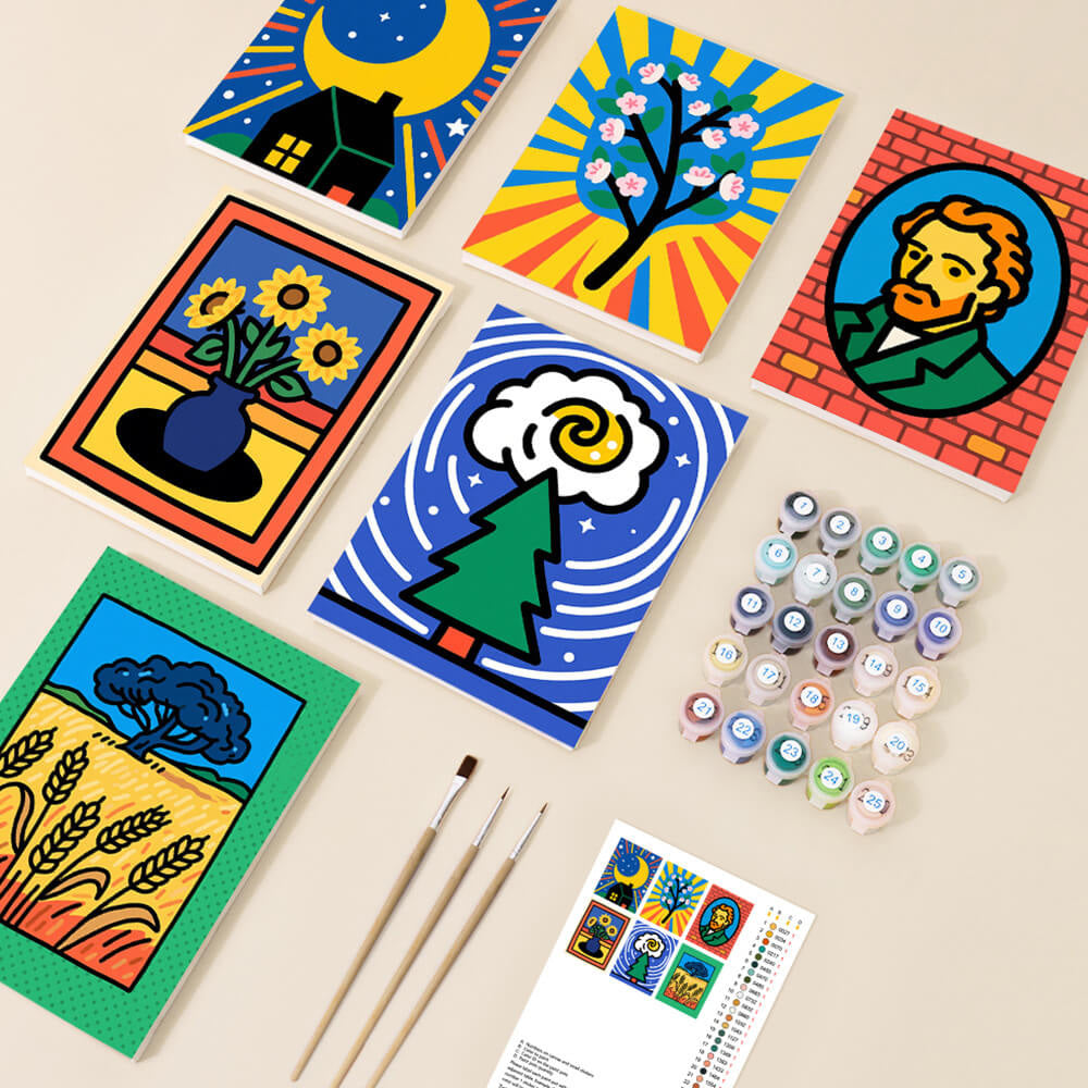 Van Gogh's Works 6 Pieces Mini Paint by Numbers