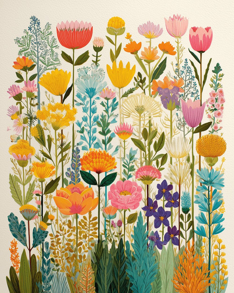 Various Flower Specimens Paint by Numbers
