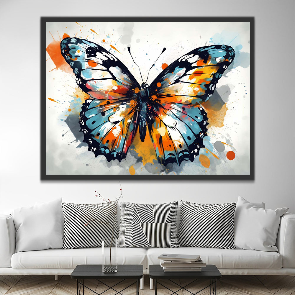 Watercolor Butterfly Paint by Numbers