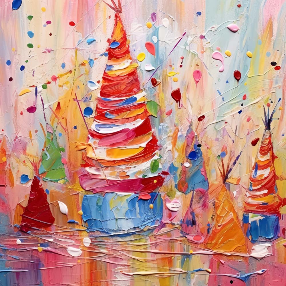 Watercolor Christmas Decoration Paint by Numbers