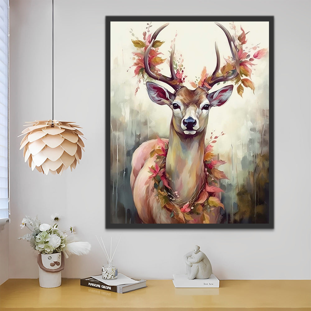 Watercolor Elk Paint by Numbers