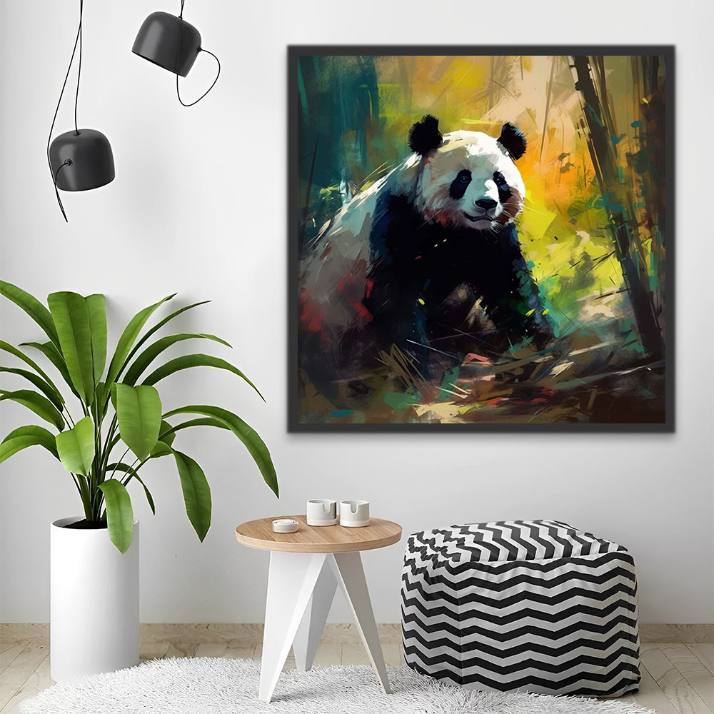 Watercolor Panda Paint by Numbers