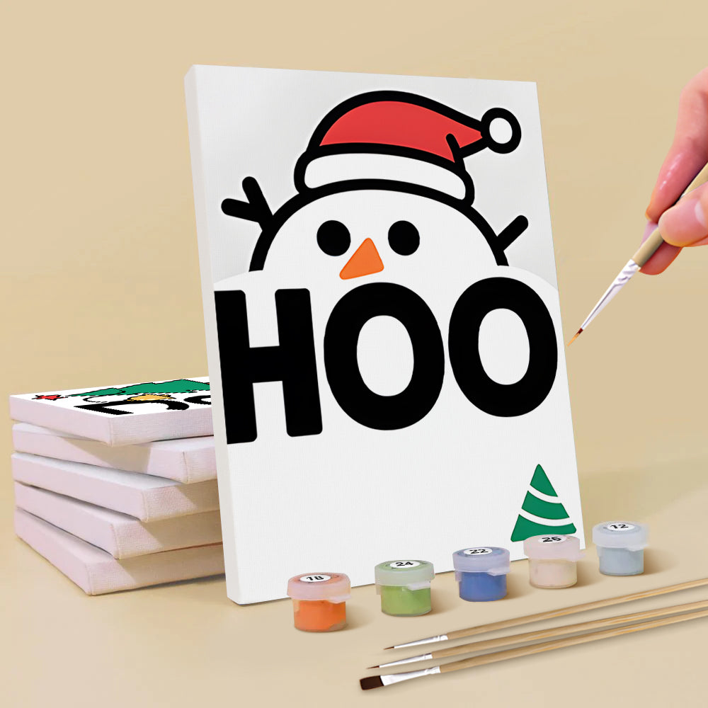 White Christmas 6 Pieces Mini Paint by Numbers