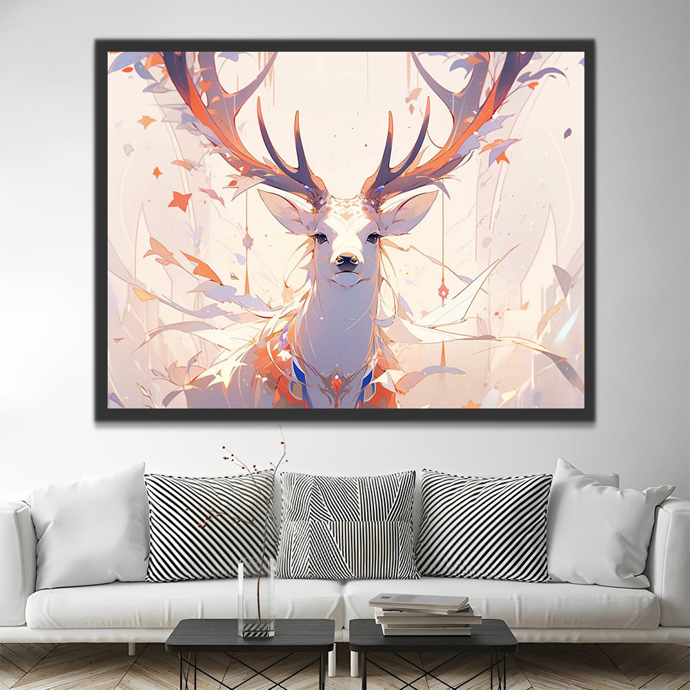 White Deer Paint by Numbers