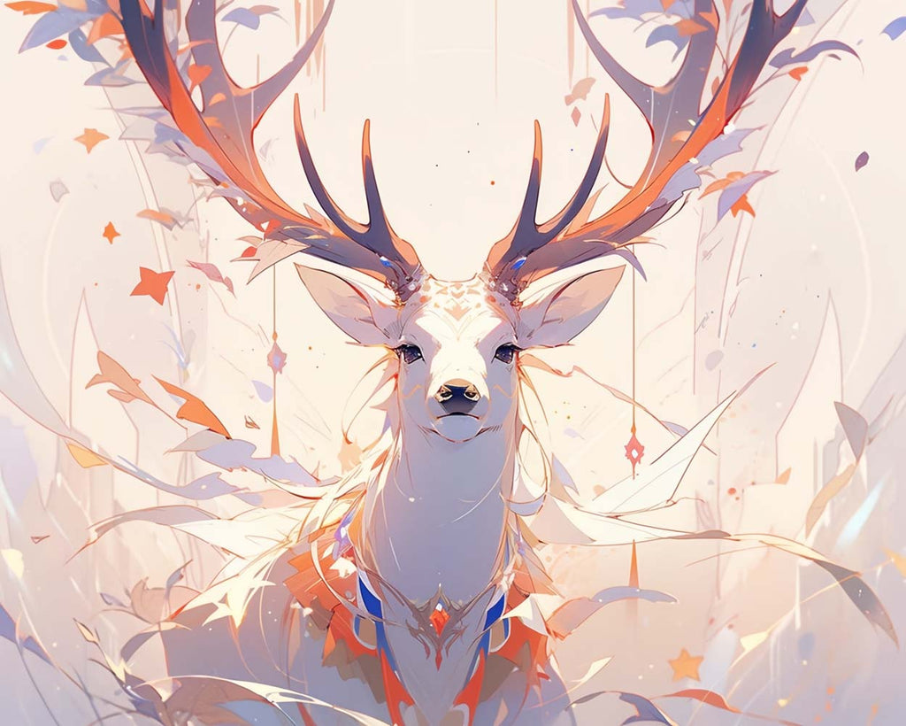 White Deer Paint by Numbers