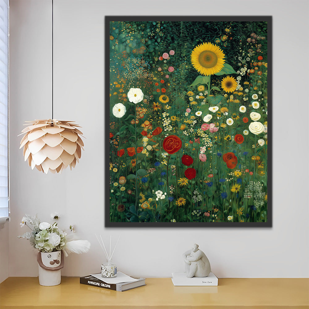 Wild Poppies and Sunflowers Paint by Numbers