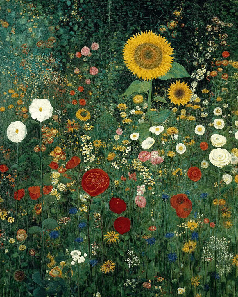 Wild Poppies and Sunflowers Paint by Numbers