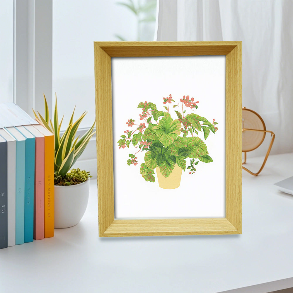 Wood-Colored Photo Frame for Mini Paint by Numbers