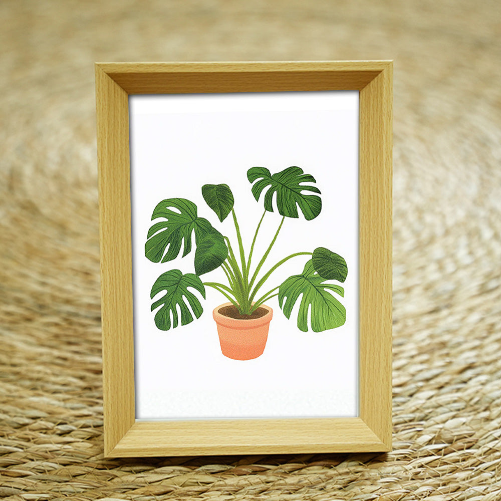 Wood-Colored Photo Frame for Mini Paint by Numbers