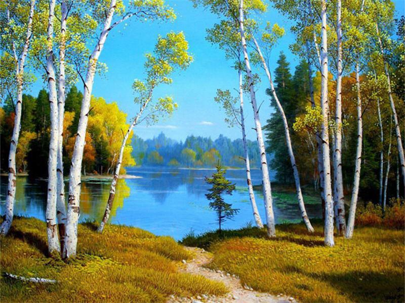 Landscape Nature Paint By Numbers Canvas Wall Set PBNNATW56