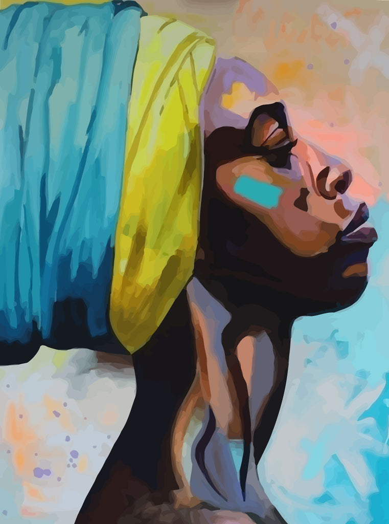 Abstract African Woman Paint by Numbers