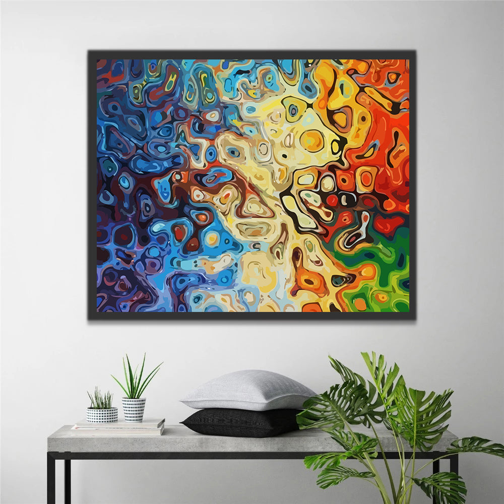Abstract Art Colorful Water Paint by Numbers