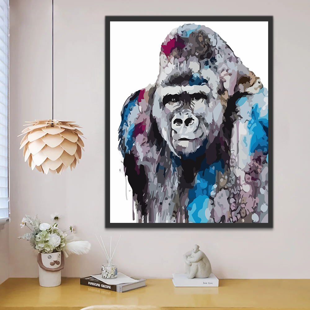 Abstract Gorilla Paint by Numbers