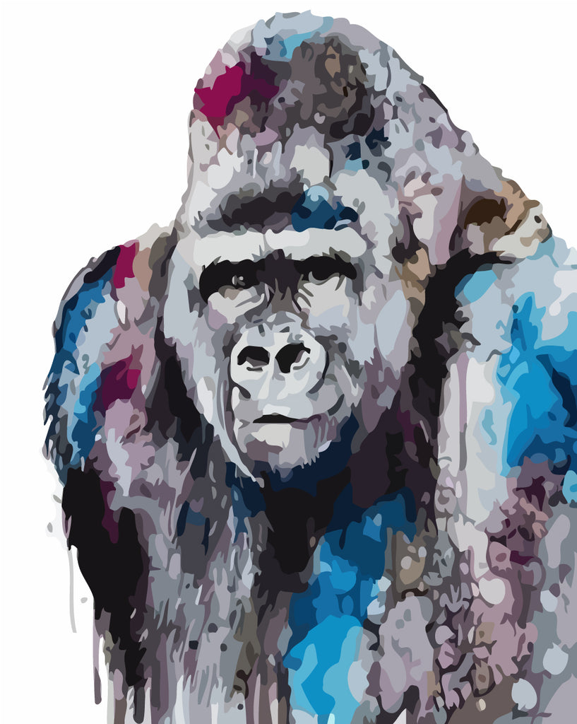 Abstract Gorilla Paint by Numbers