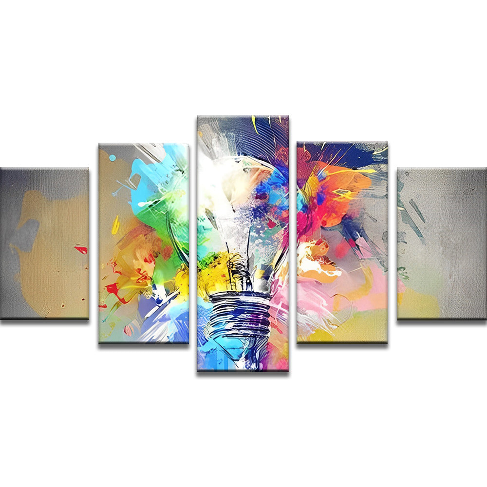 Abstract Light Bulb and Graffiti 5 Pack Paint By Numbers