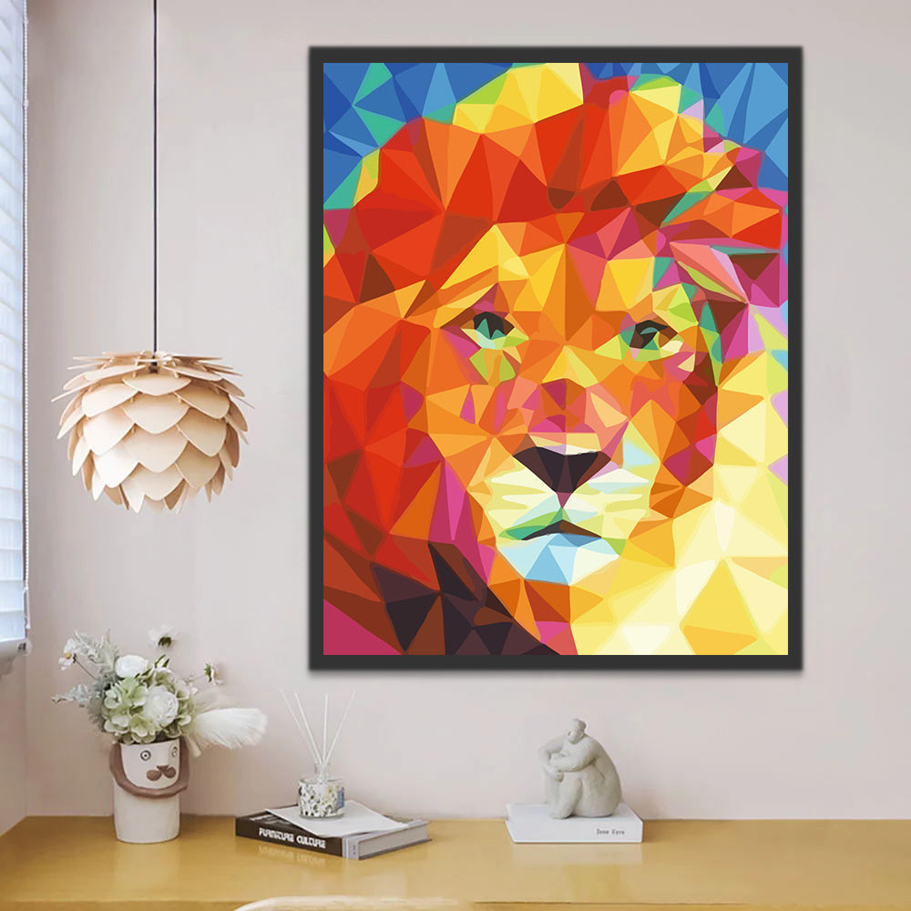 Abstract Lion Paint by Numbers